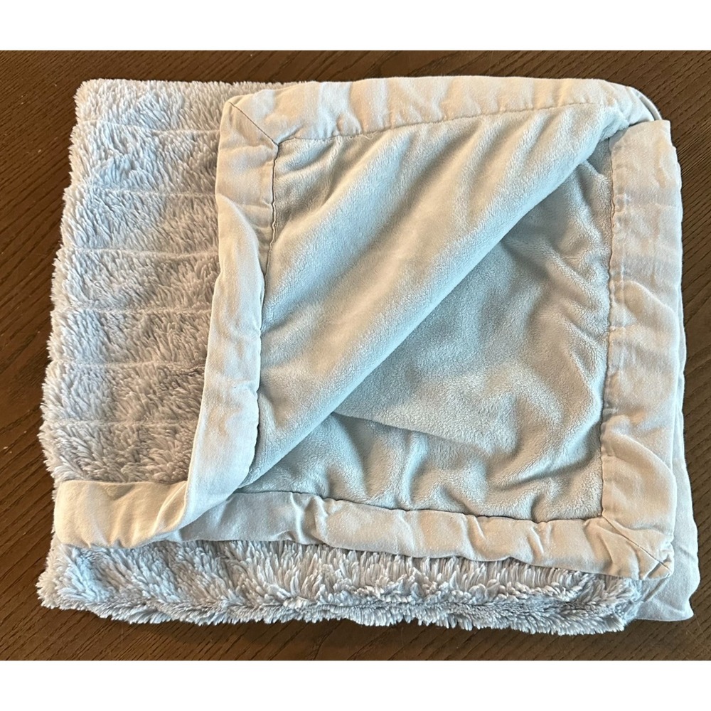 Monique Lhuillier Pottery Barn Kids Gray Soft Baby Lovey Blanket 30'' x 40" READ